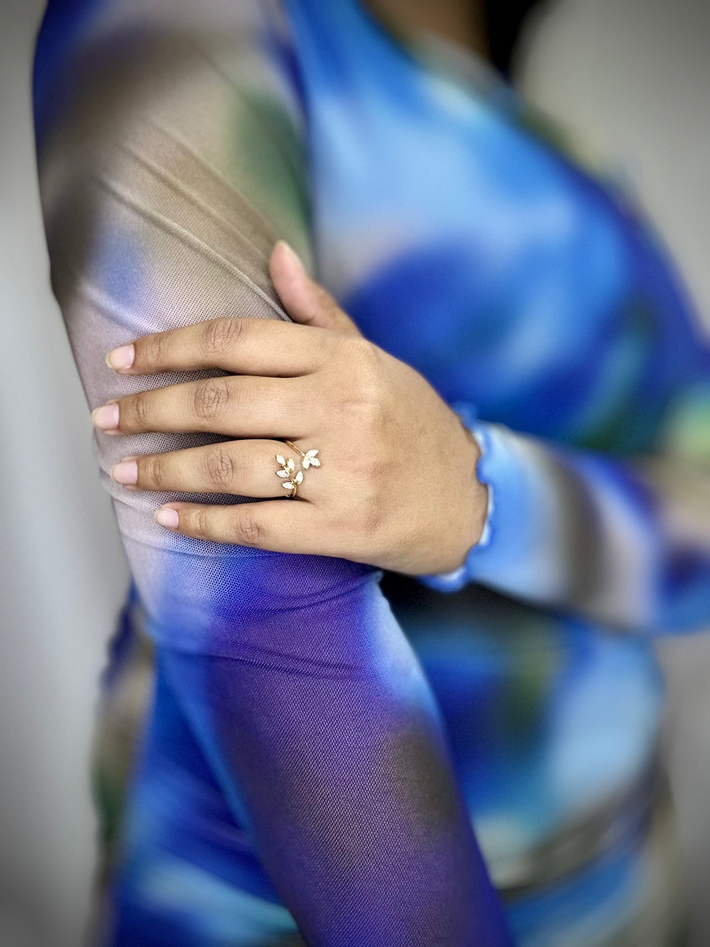 Elegant Anti-tarnish Leaf Ring
