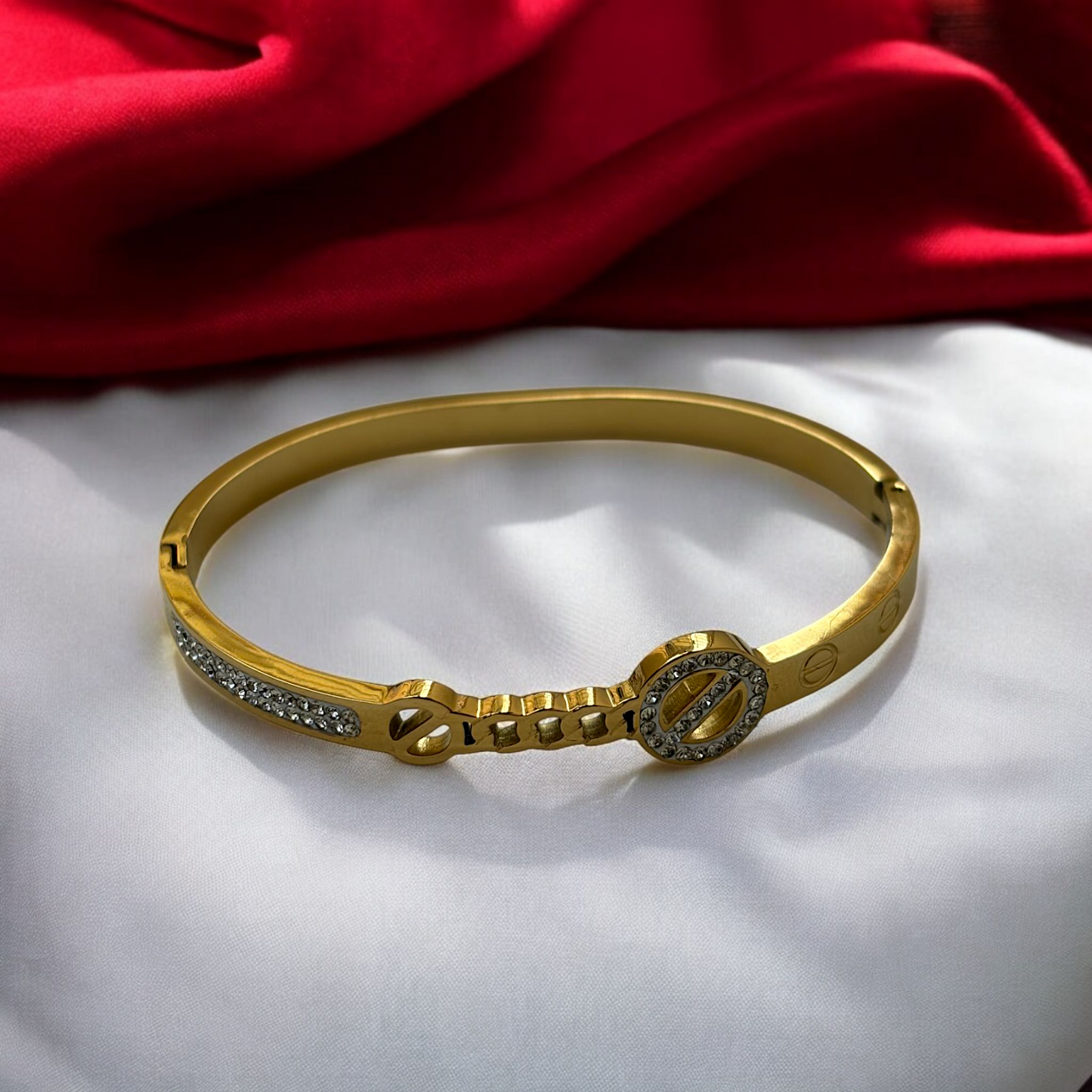 Sleek Gold Tone Bracelet