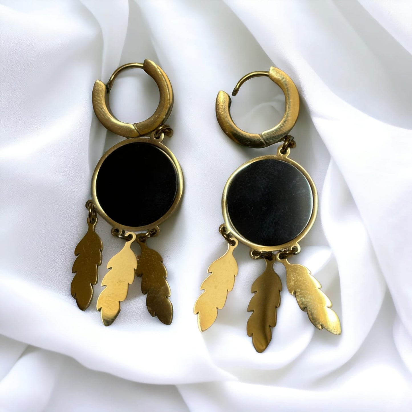 18k Gold tone Dreamcatcher Earrings