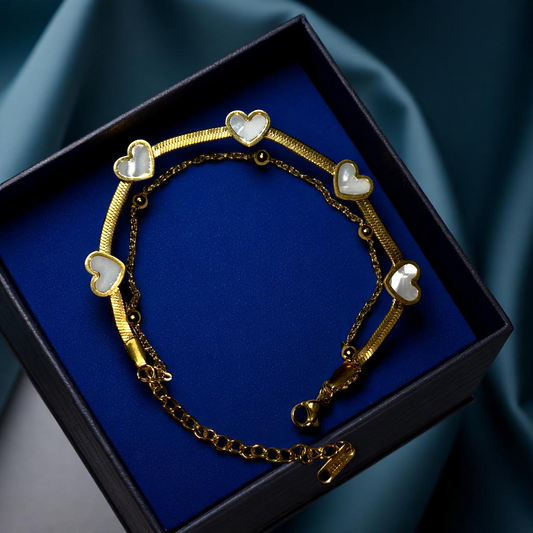 Heart Glow 18k gold-tone bracelet