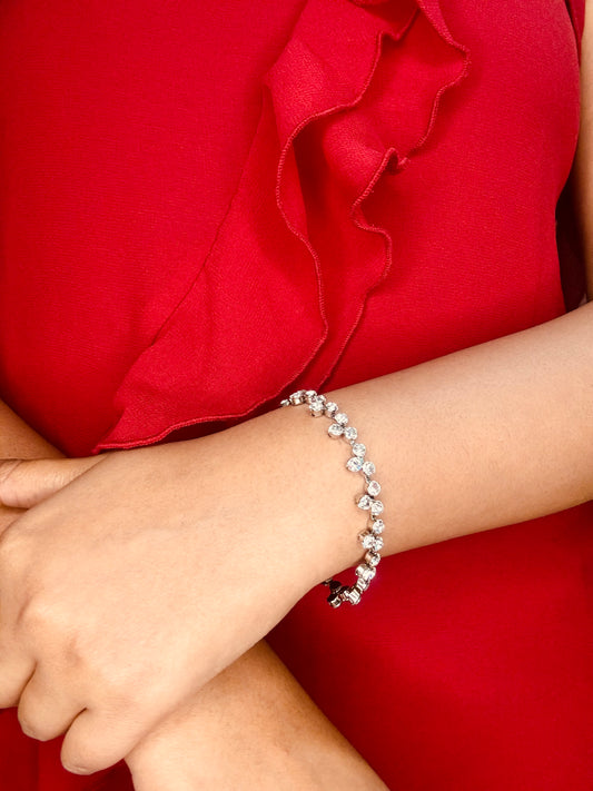 Eternal Spark Zircon Bracelet (Anti-Tarnish | Silver Finish)