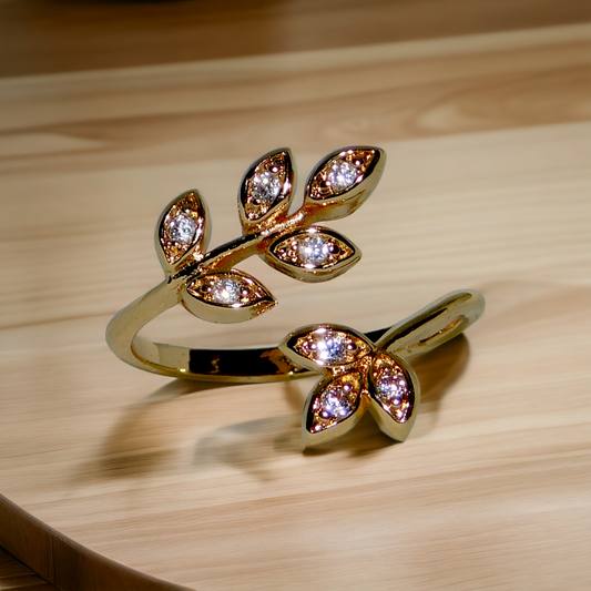 Elegant Anti-tarnish Leaf Ring