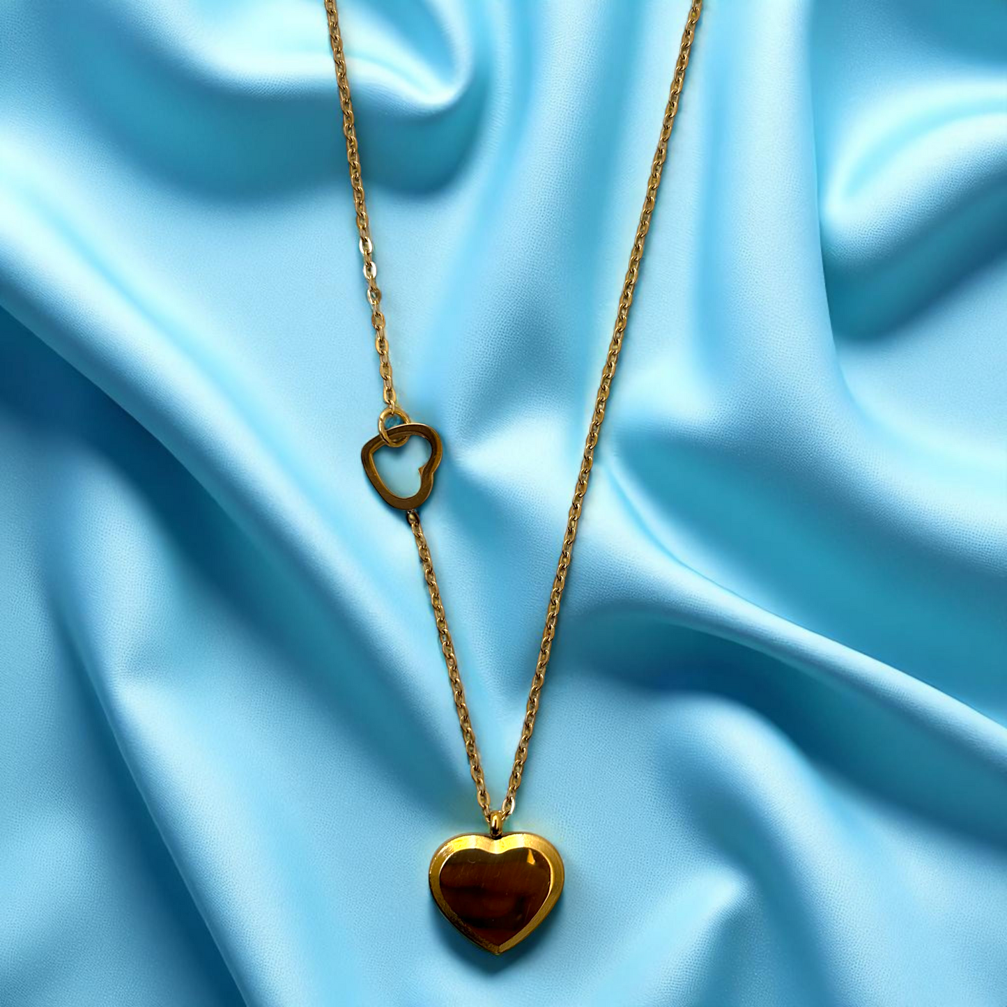 Scarlet Heart Dual Charm Necklace
